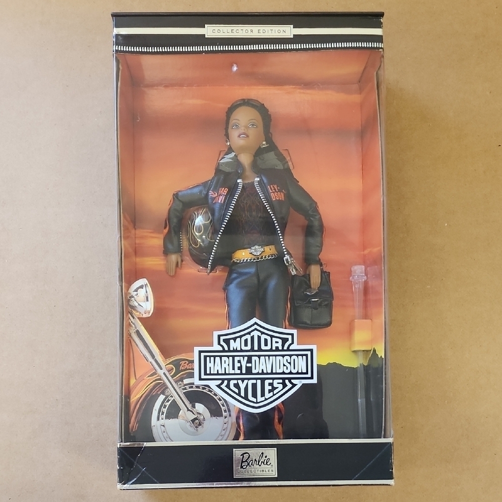 Harley Davidson Barbie Collector Doll NRFB Mattel Black Leather Outfit NIB